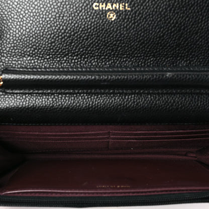 Chanel Caviar Quilted Wallet On Chain WOC Black 5 of 9
