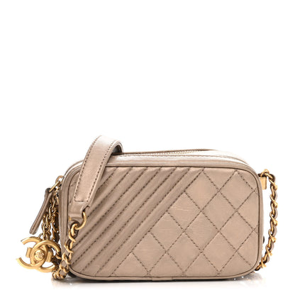 Chanel Metallic Lambskin Mini Coco Boy Camera Case Dark Gold 1 of 12