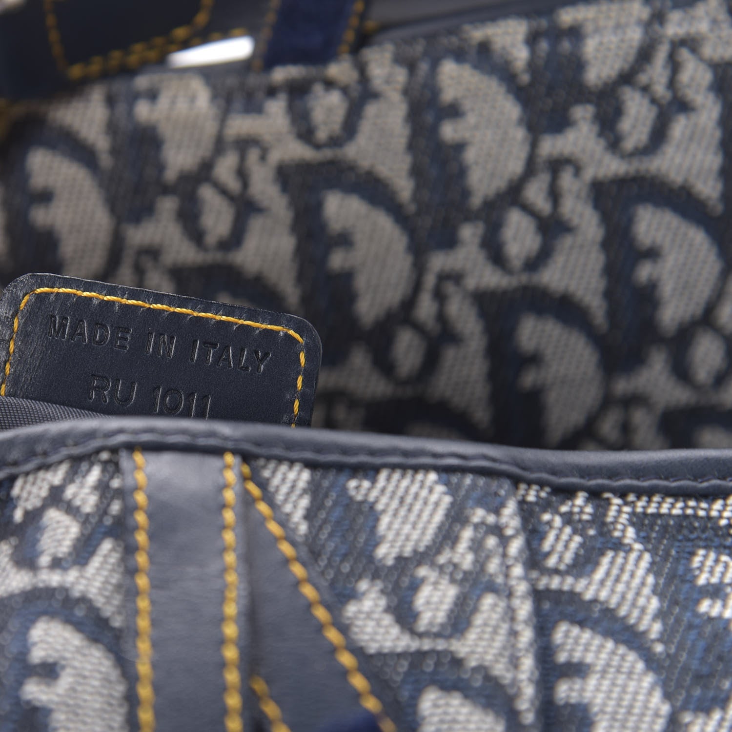 Christian Dior Monogram Saddle Bag Blue 9 of 10