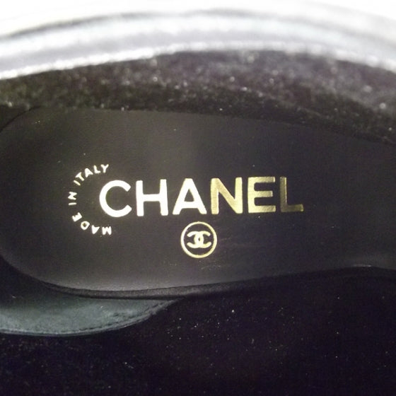 Chanel Satin Bow Boots 40 Black 7 of 7