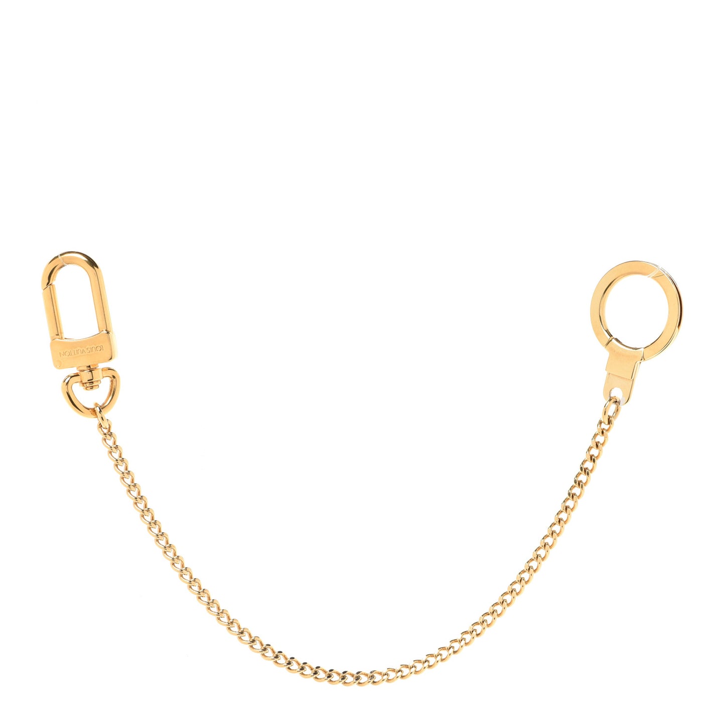 Metal Pochette Extender Key Ring Chain Gold