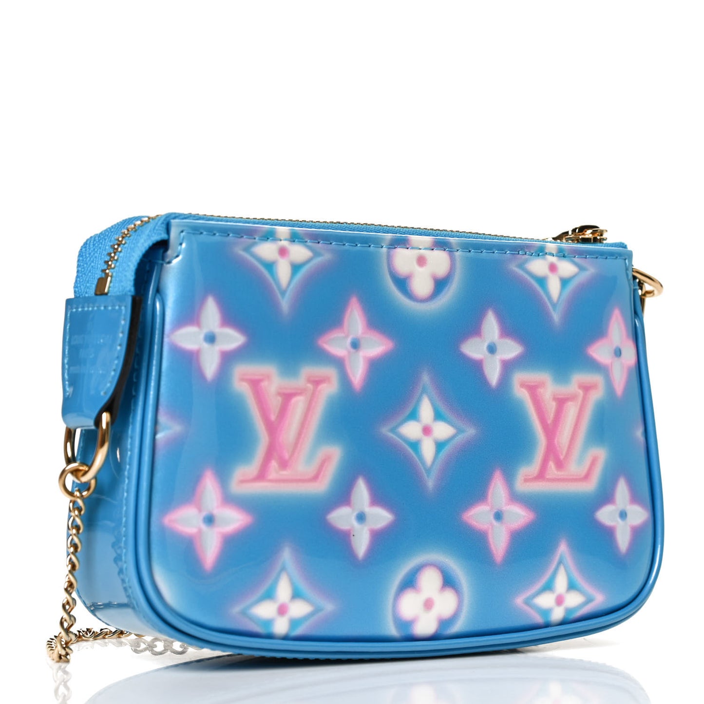 Vernis Valentine Mini Pochette Accessories Baby Blue Neon