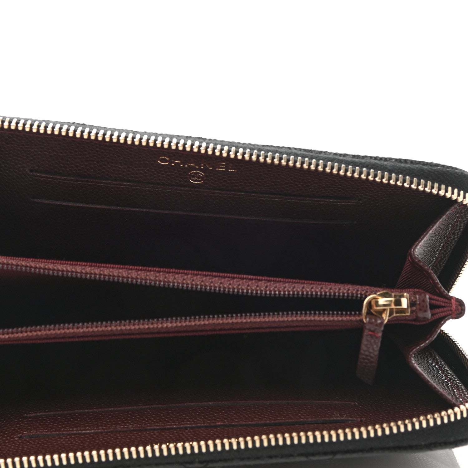 Chanel Caviar Quilted Medium Zip Around Wallet Black 5 of 9