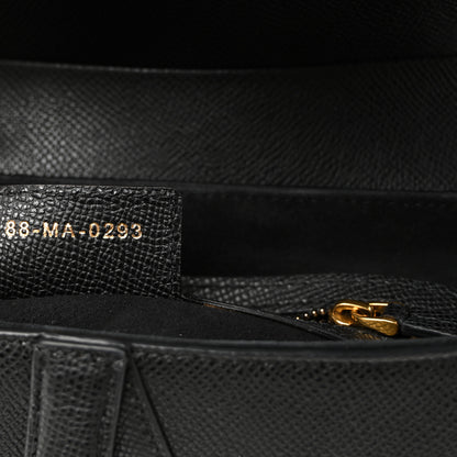 Christian Dior Grained Calfskin Saddle Bag Black 7 of 10