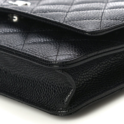 Chanel Caviar Quilted Wallet On Chain WOC Black 11 of 12
