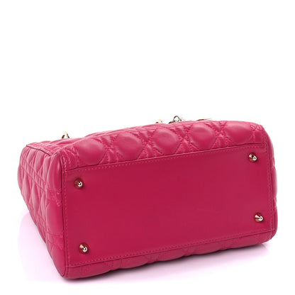Christian Dior Lambskin Cannage Medium Lady Dior Pink 3 of 8