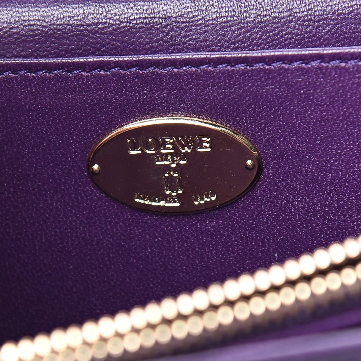 Nappa Bow Chain Wallet Black