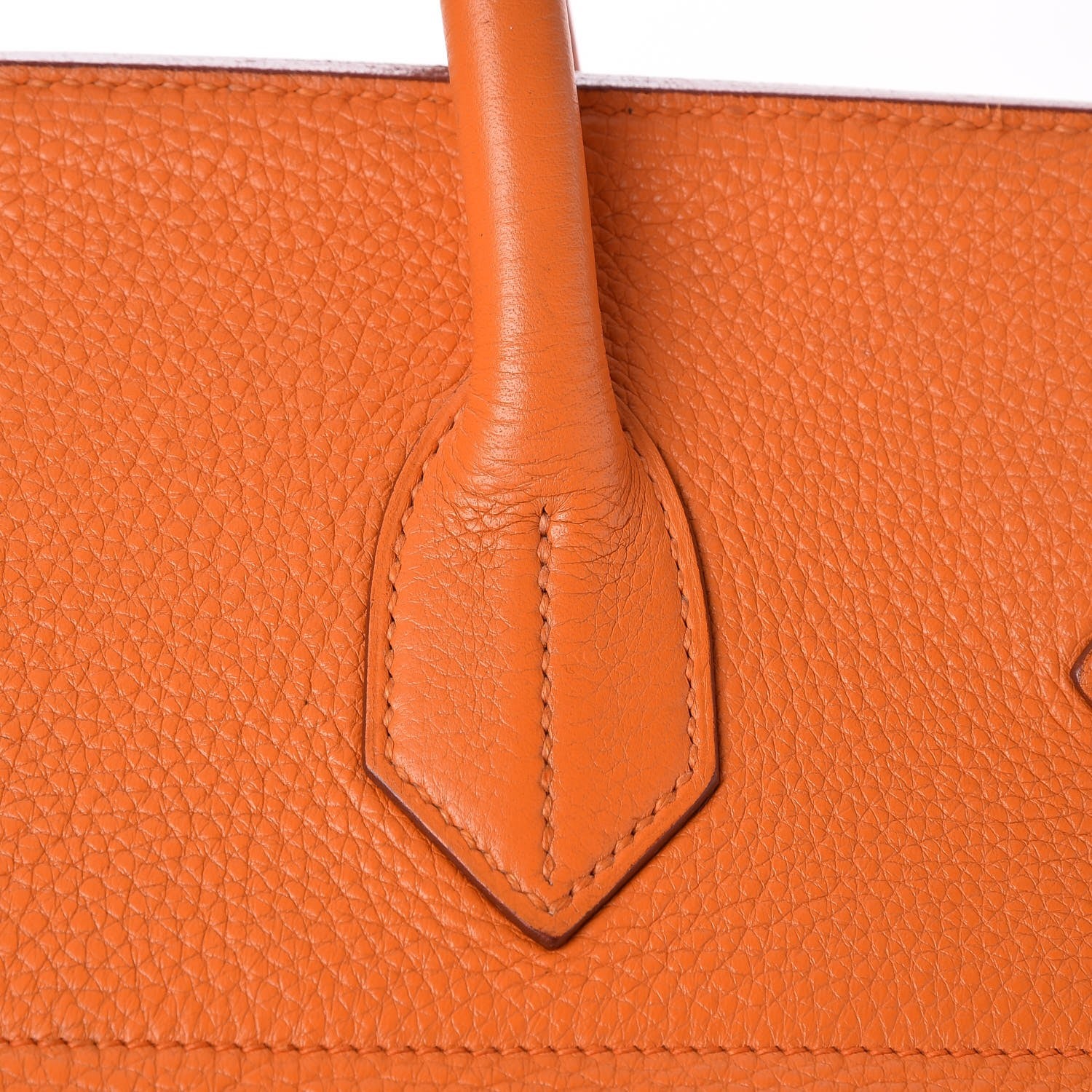 Hermes Taurillon Clemence HAC Birkin 40 Orange 25 of 33