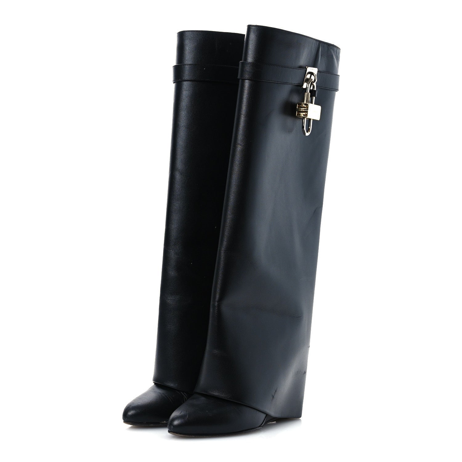 Givenchy Calfskin Shark Lock Pant Boots 38.5 Black 4 of 7