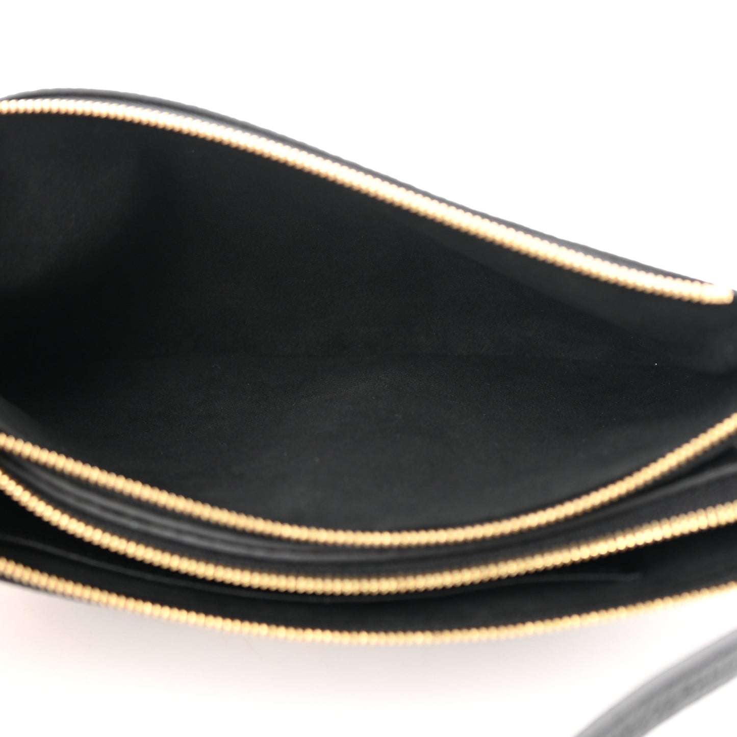 Empreinte Monogram Giant Double Zip Pochette Black Cream