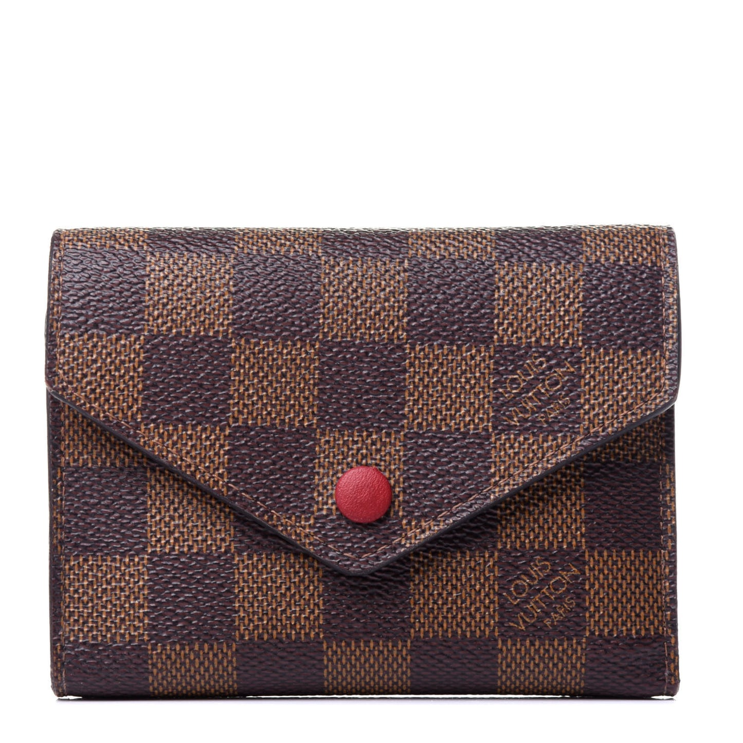 Damier Ebene Victorine Wallet Cherry