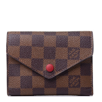 Louis Vuitton Damier Ebene Victorine Wallet Cherry 1 of 11