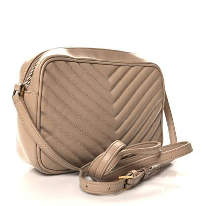 Saint Laurent Calfskin Matelasse Monogram Lou Camera Bag Dark Beige 3 of 13