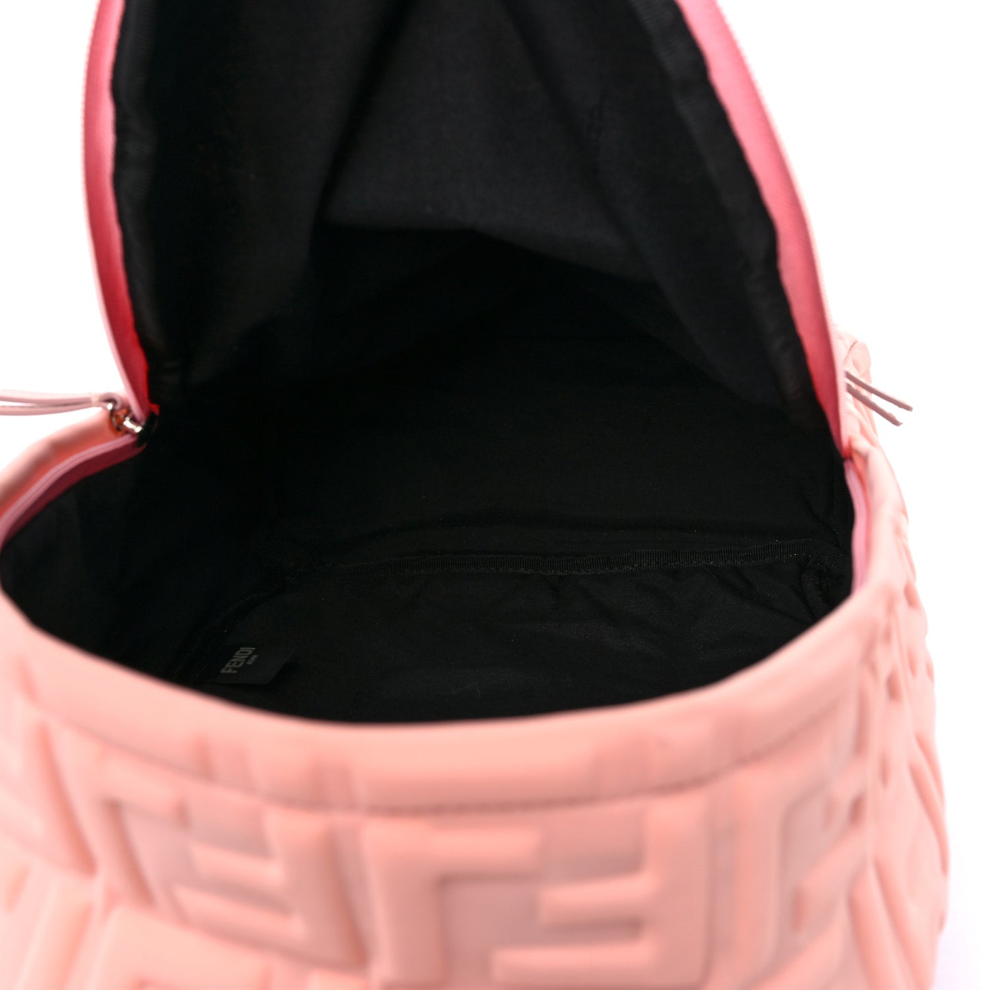 Econyl Nylon Lycra Vitello Seta FF Embossed Kids Backpack Pink