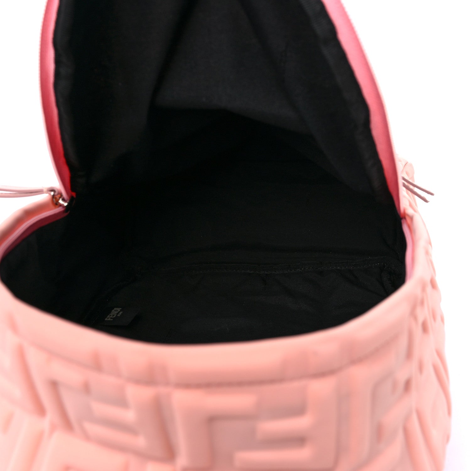Fendi Econyl Nylon Lycra Vitello Seta FF Embossed Kids Backpack Pink 5 of 13