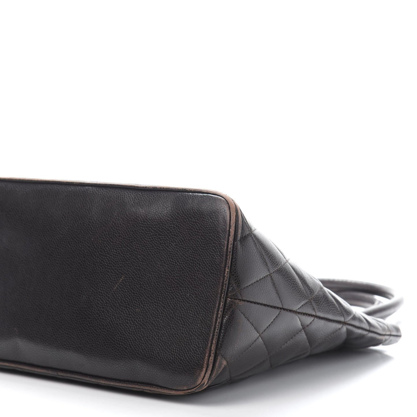 Caviar Quilted Medallion CC Tote Dark Brown