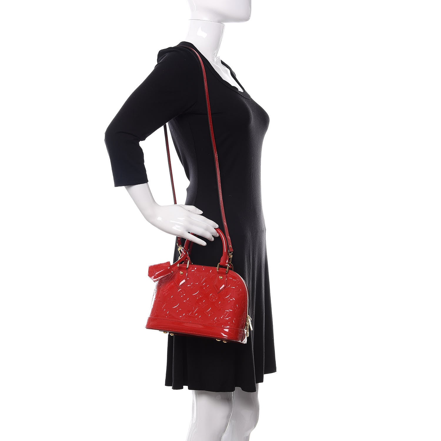 Louis Vuitton Vernis Alma BB Cherry 2 of 10