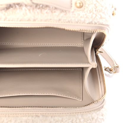 Chanel Shearling Lambskin Quilted Small CC Filigree Vanity Case Beige 5 of 10