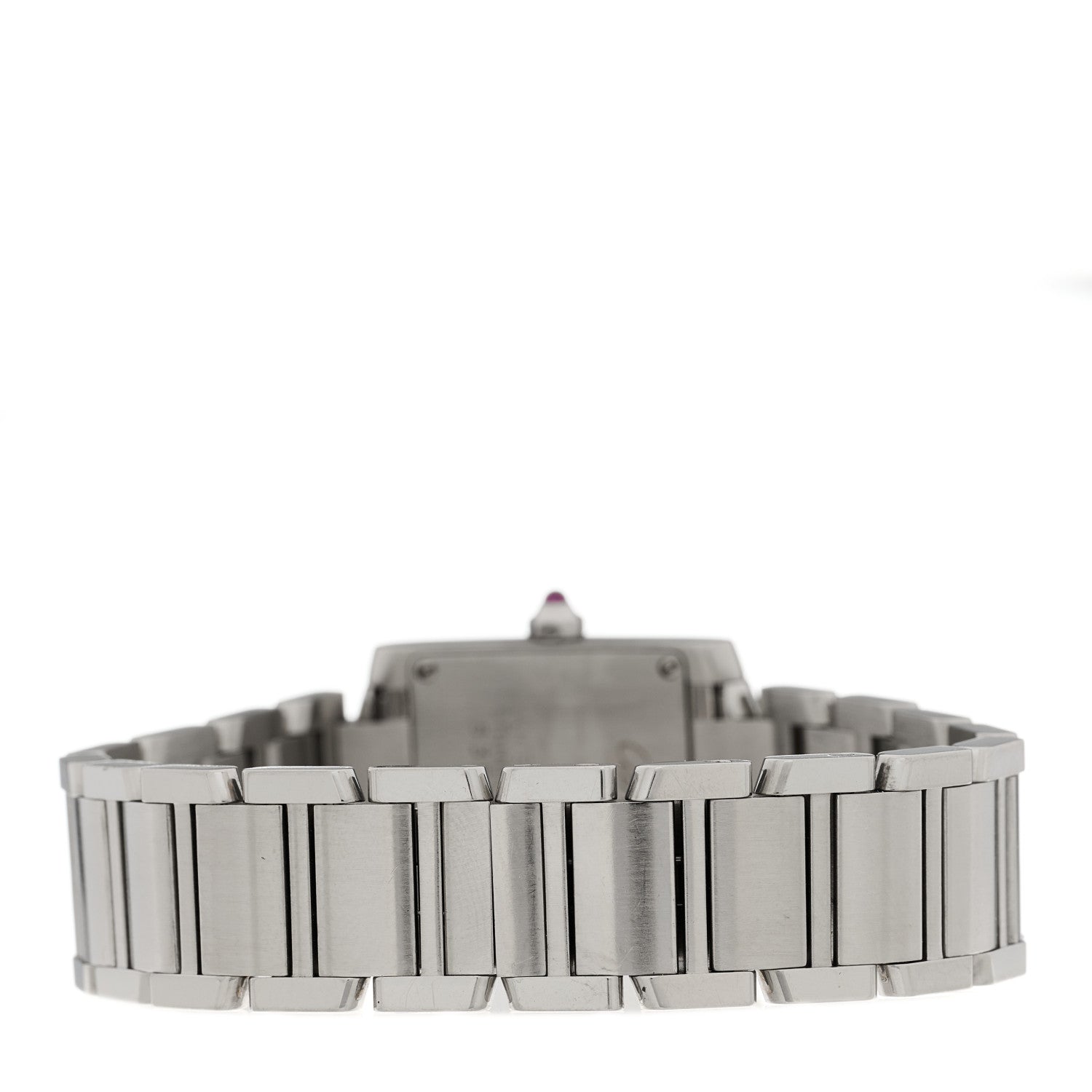 Cartier Stainless Steel Pink Mother of Pearl 20mm Tank Francaise Quartz Watch 3 of 4