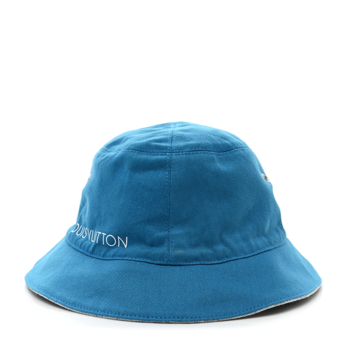 Monogram Denim Transformable Bob Bucket Hat 60 White Blue