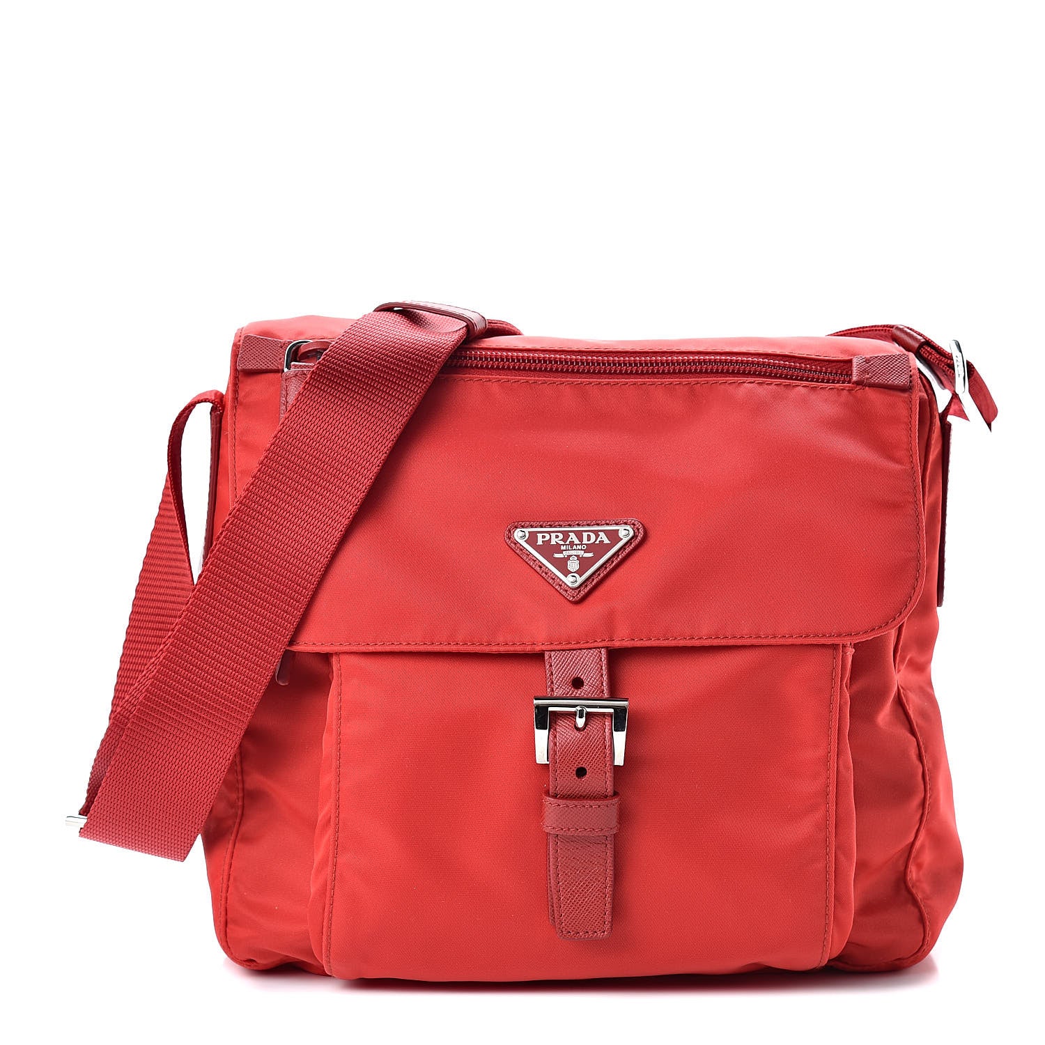 Prada Tessuto Nylon Vela Messenger Rosso 1 of 11