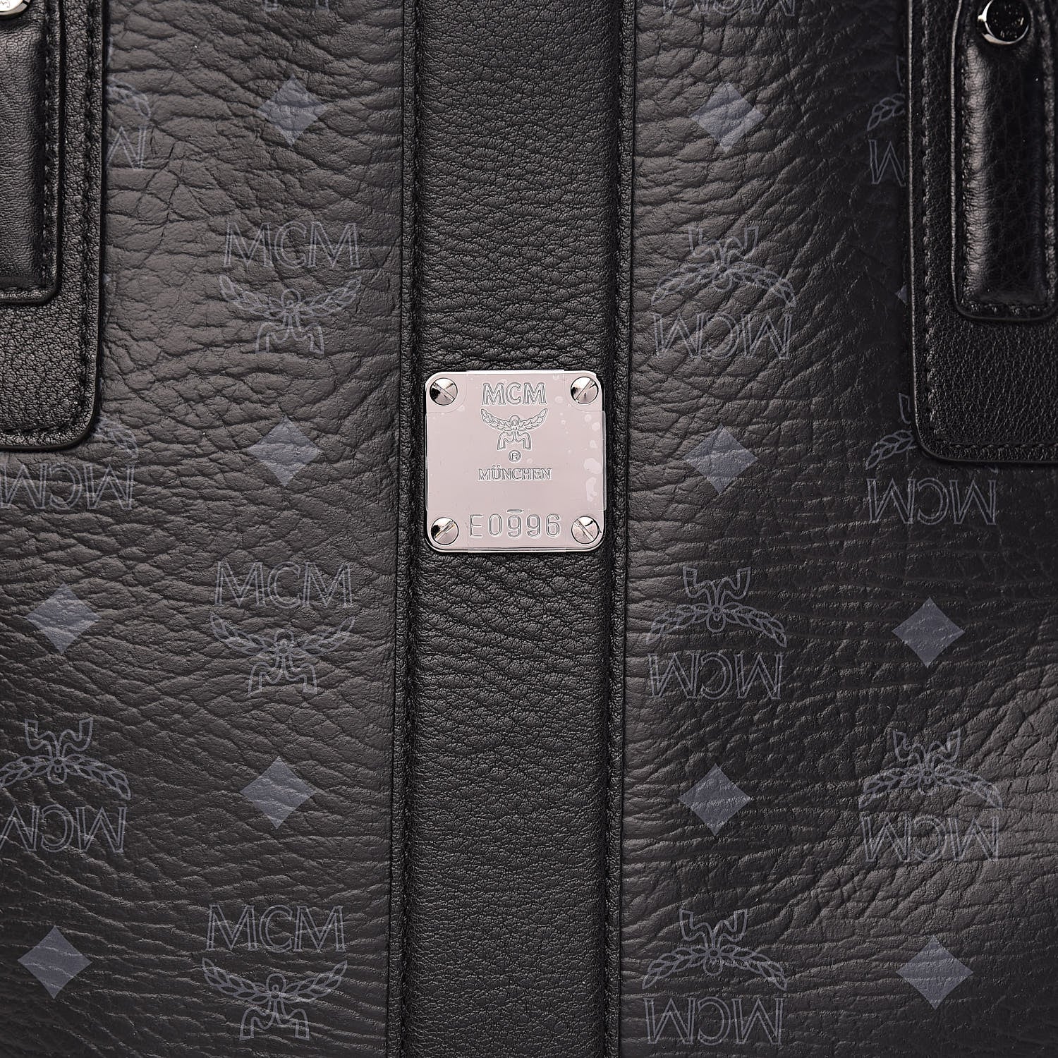 MCM Visetos Large Liz Reversible Shopper Tote Black 12 of 17