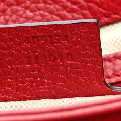 Gucci Cellarius Calfskin Feline GG Marmont Flap Shoulder Bag Vulcanic Red 7 of 7