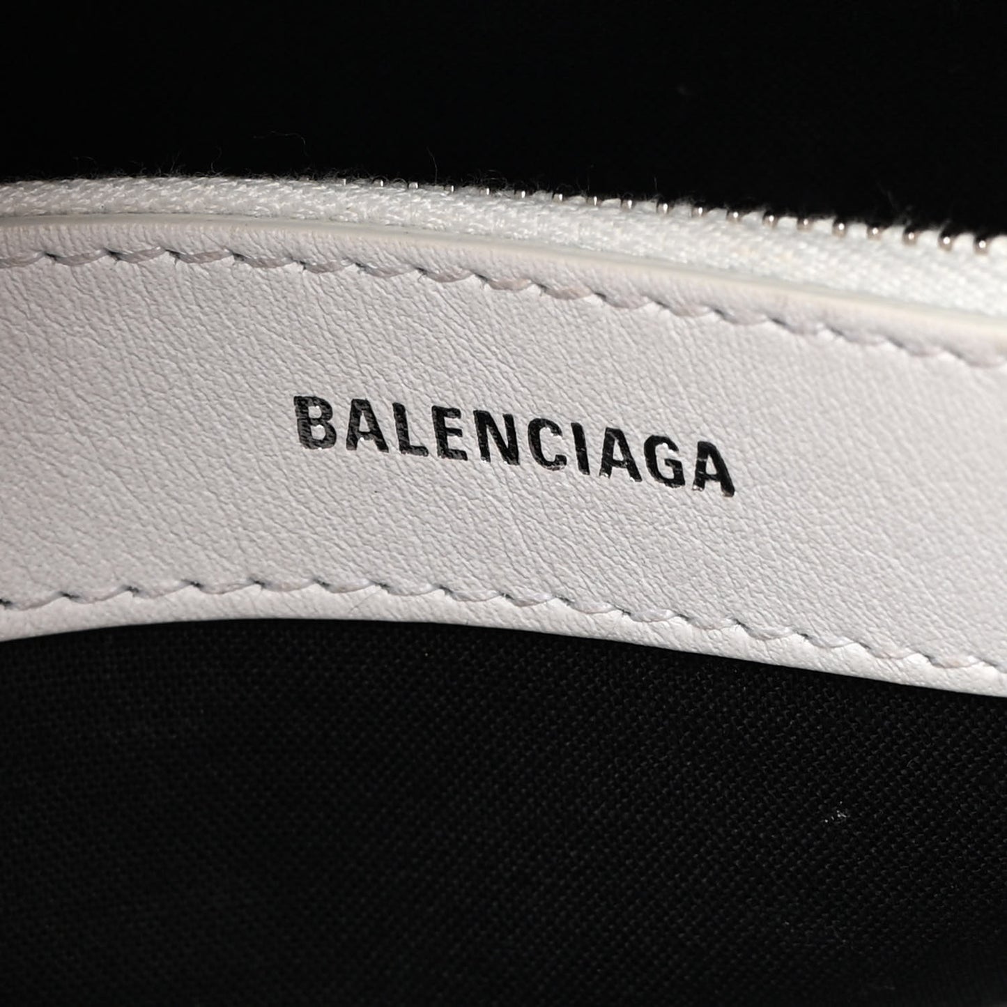 Smooth Calfskin 3D Logo S Ville Top Handle Bag White Screen Blue Black