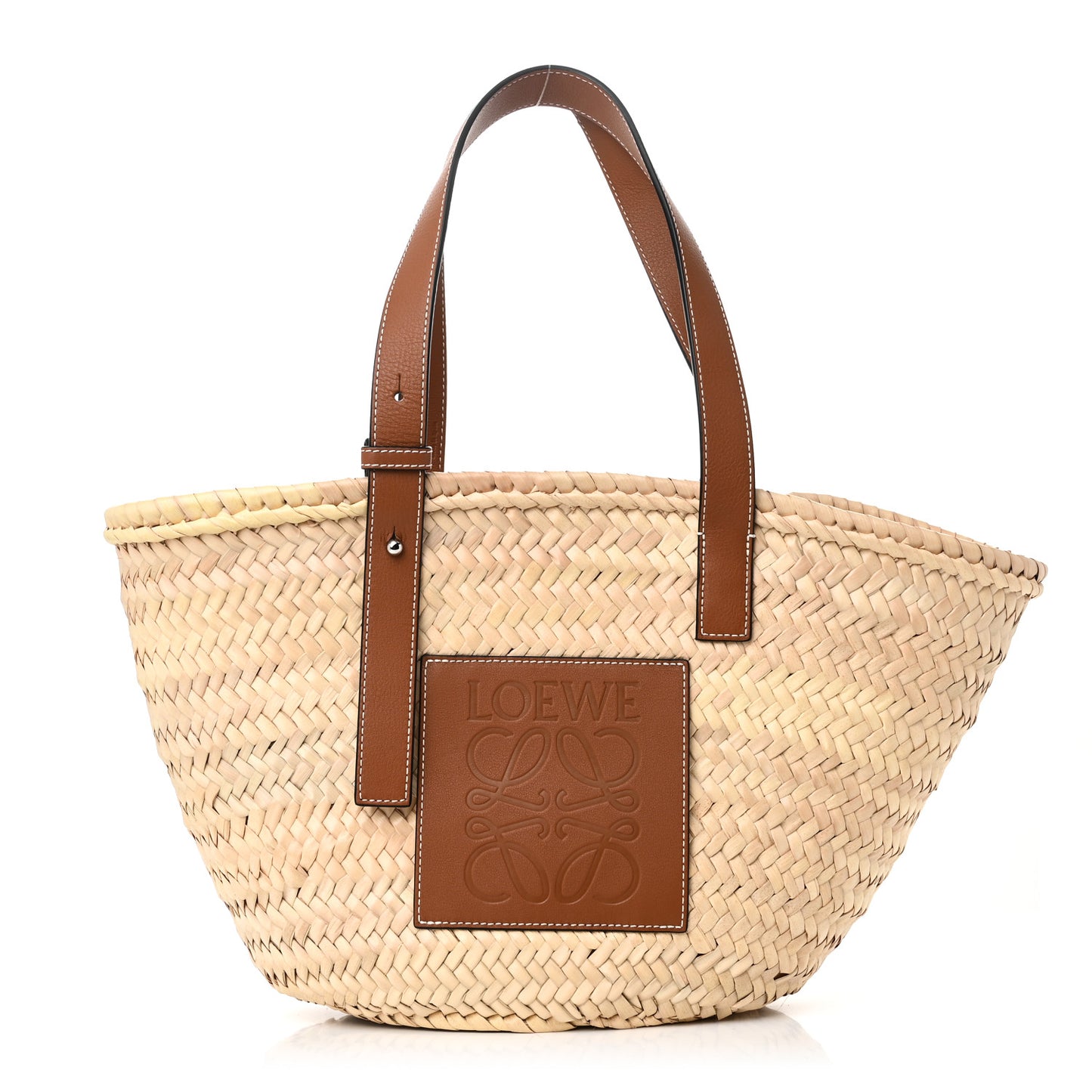 Raffia Basket Tote Bag Natural Tan
