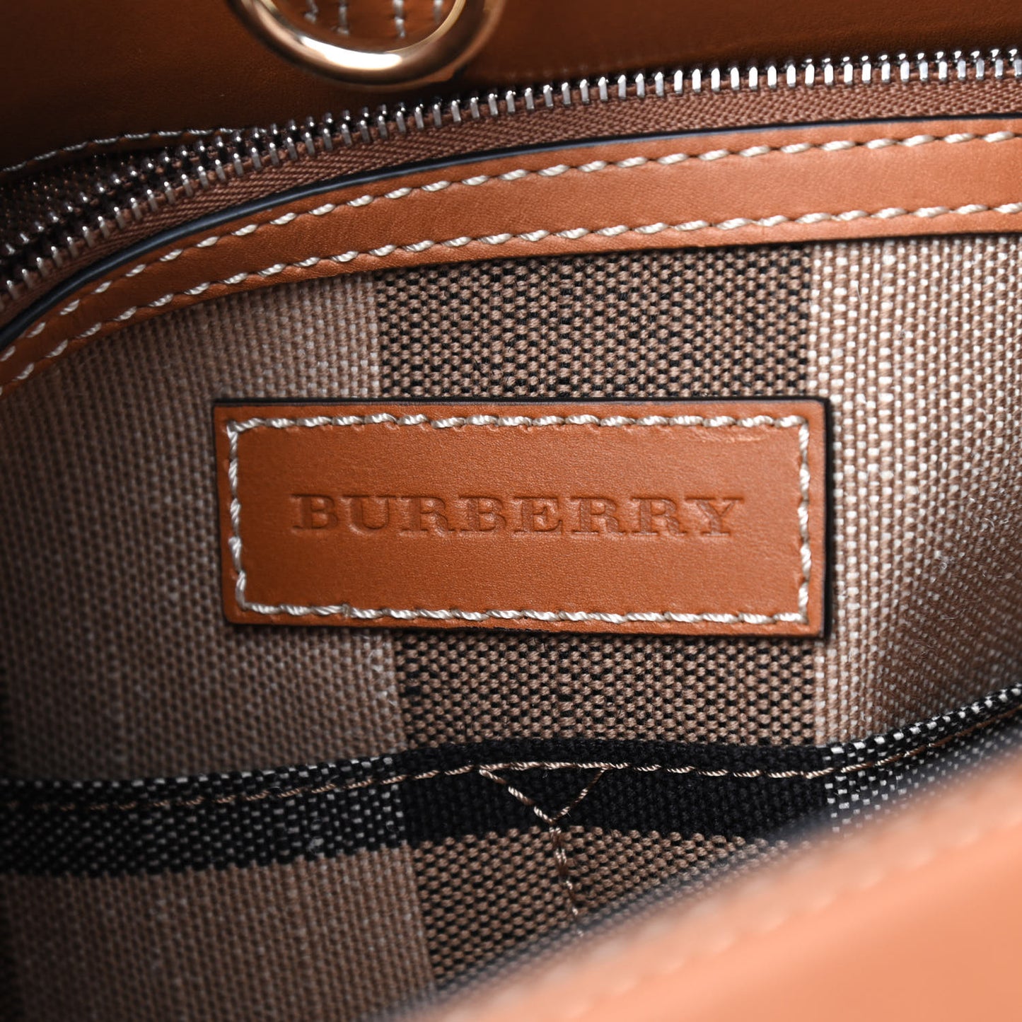 Canvas Mega Check Medium Ashby Hobo Saddle Brown