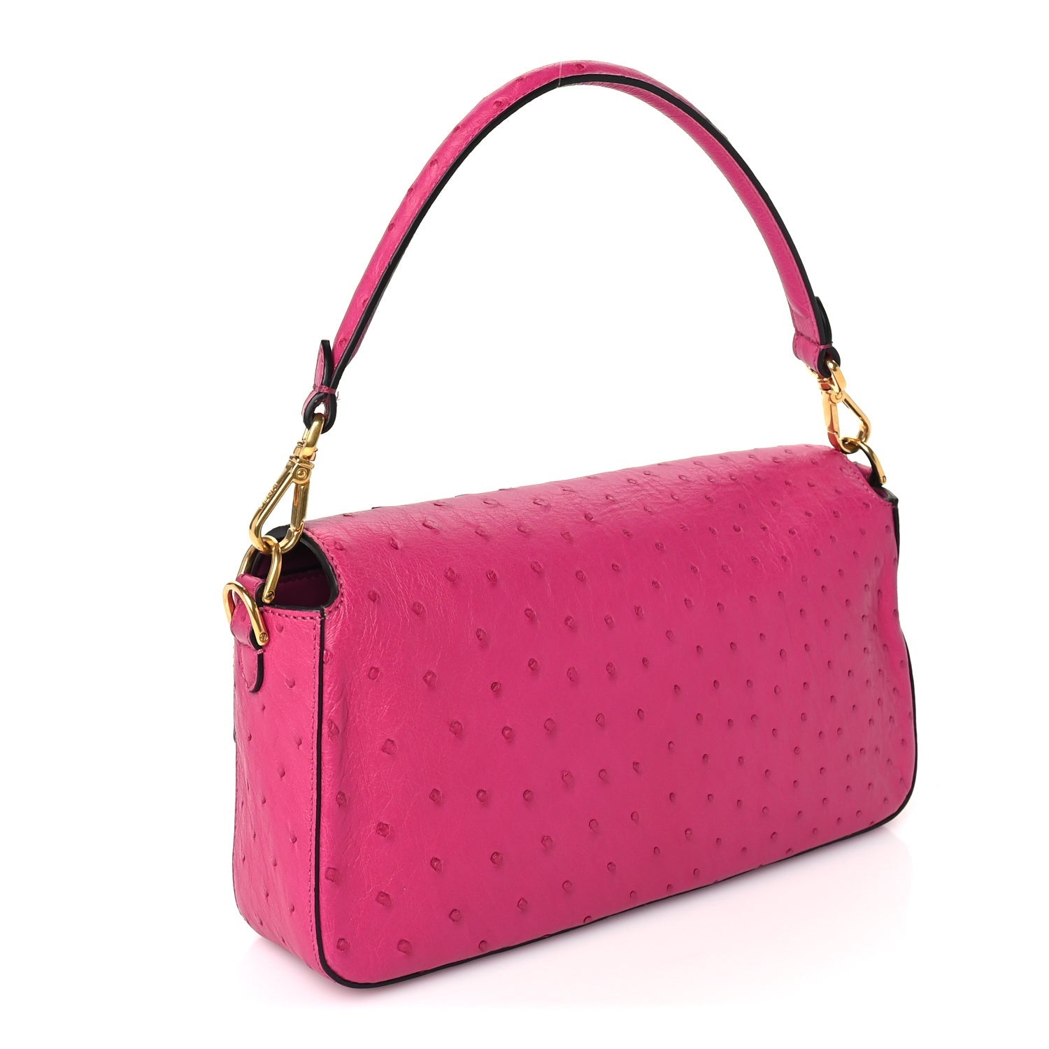 Fendi Ostrich Baguette Ciclamino Pilar 2 of 8