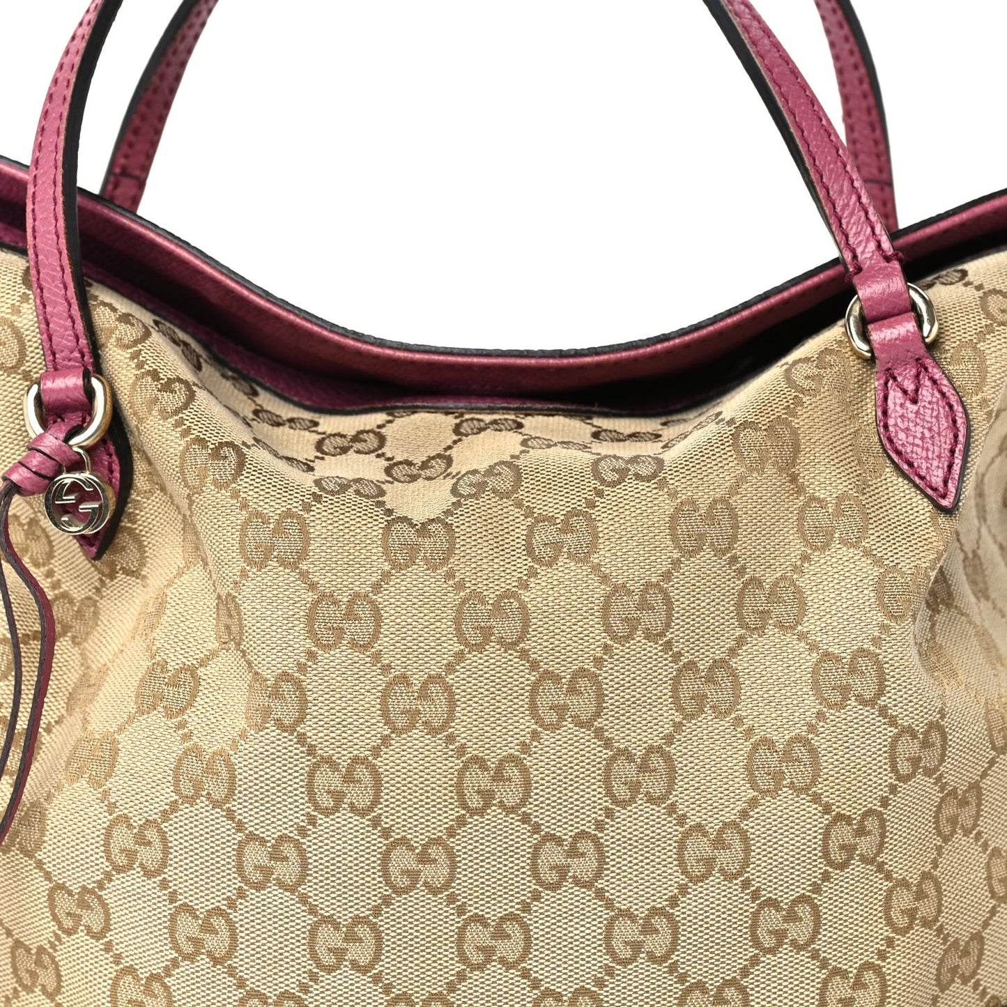 Monogram Medium Bree Foldover Tote  Beige Pink
