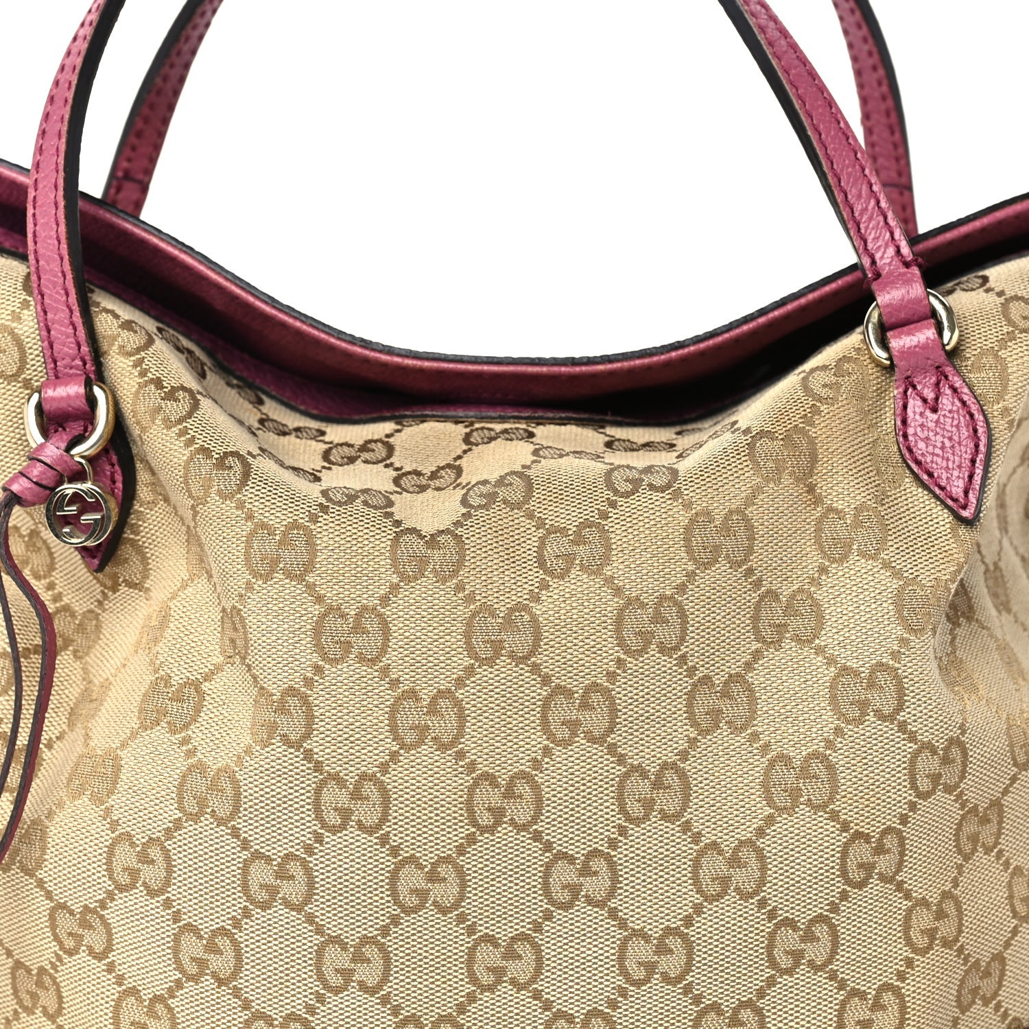 Gucci Monogram Medium Bree Foldover Tote  Beige Pink 6 of 8