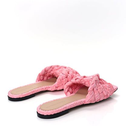 Bottega Veneta Raffia Twisted Intrecciato Stretch Flat Sandals Blossom 5 of 9
