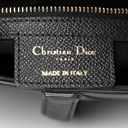 Christian Dior Grained Calfskin Saddle Bag With Strap Black 6 of 12