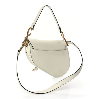 Christian Dior Grained Calfskin Saddle Bag With Strap Latte 2 of 8
