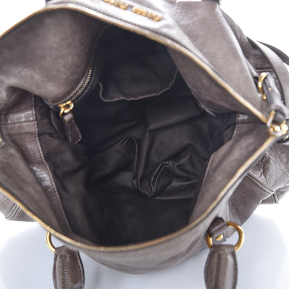 Miu Miu Vitello Lux Medium Bow Bag Fumo 5 of 11