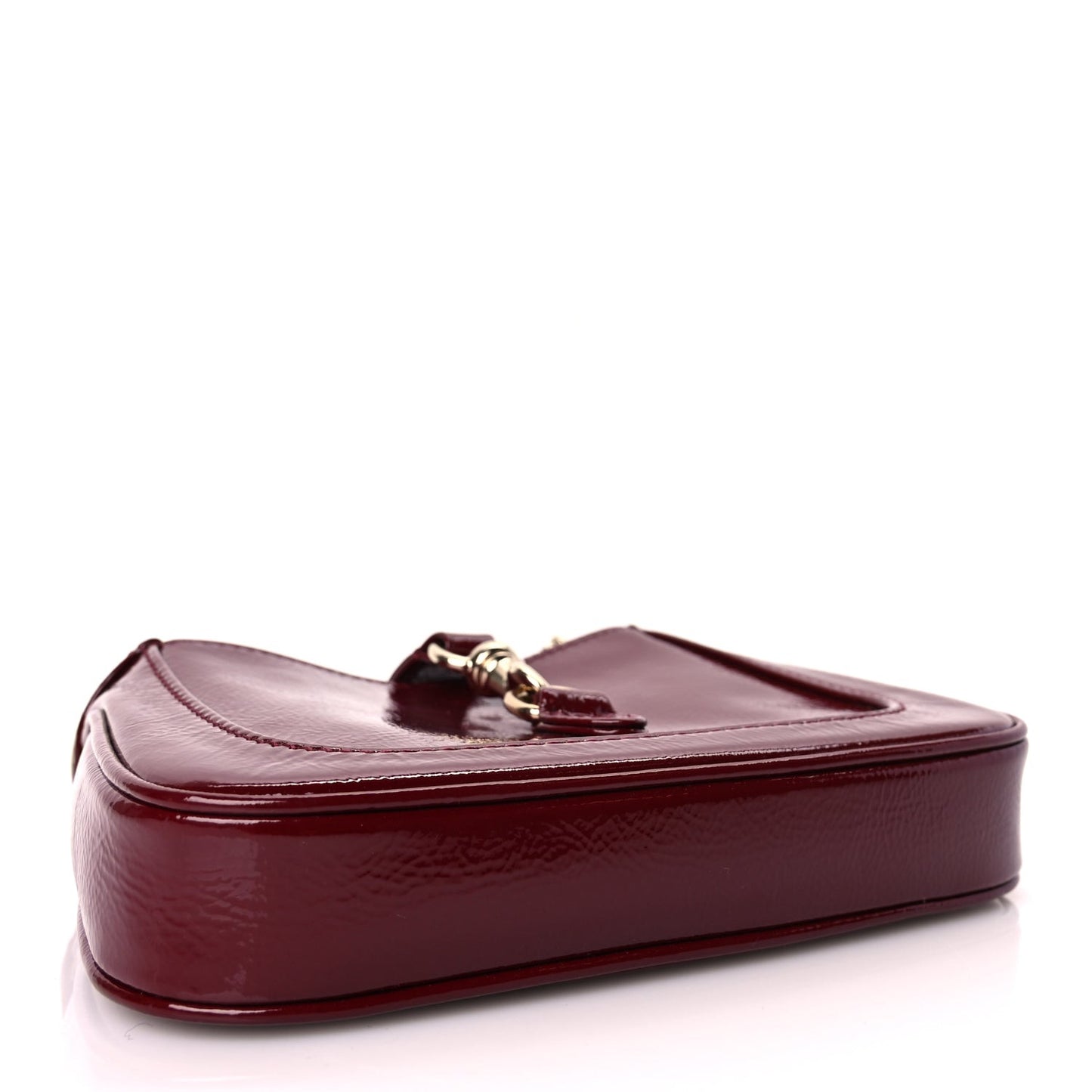 Crinkled Patent Mini Jackie Notte Bag Rosso Ancora Red