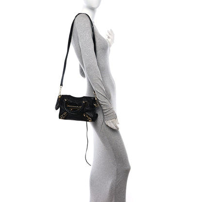 Balenciaga Chevre Gold Metallic Edge Hardware Mini City Black 3 of 12