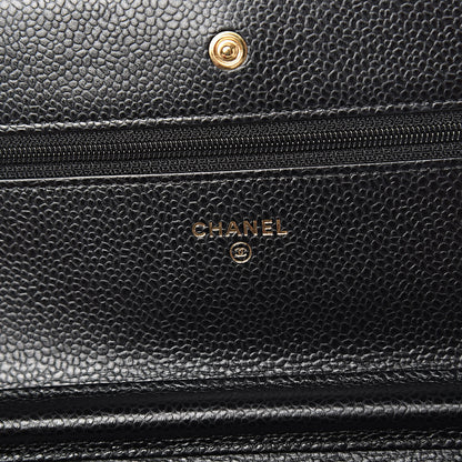 Chanel Caviar Quilted Wallet On Chain WOC Black 6 of 12