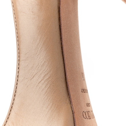 Jimmy Choo Calfskin Platform Peep Toe Pumps 38 Nude 8 of 9