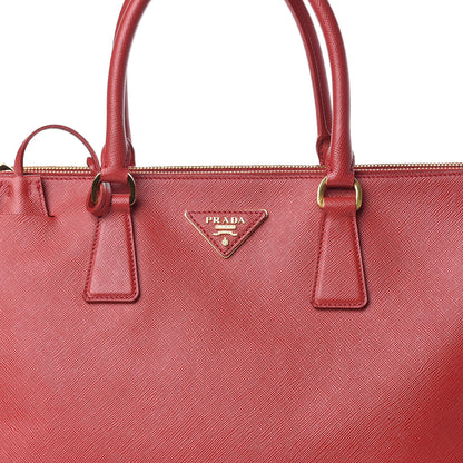 Prada Saffiano Large Galleria Double Zip Tote Fuoco 8 of 11