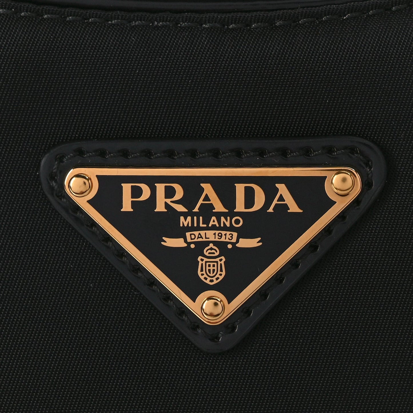 Re-Nylon Spazzolato Mini Arque Shoulder Bag Black