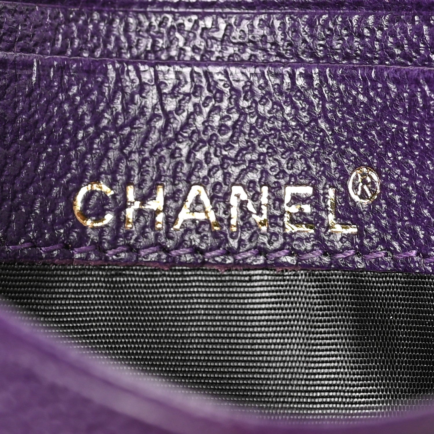Chanel Calfskin CC Card Holder Purple 7 of 7