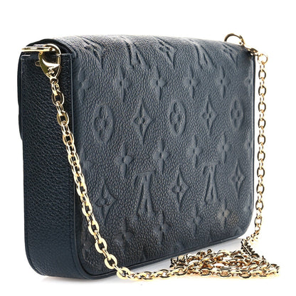 Louis Vuitton Empreinte Pochette Felicie Chain Wallet Black 4 of 7