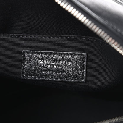 Saint Laurent Raffia Canvas Monogram Lou Camera Bag Black 6 of 10