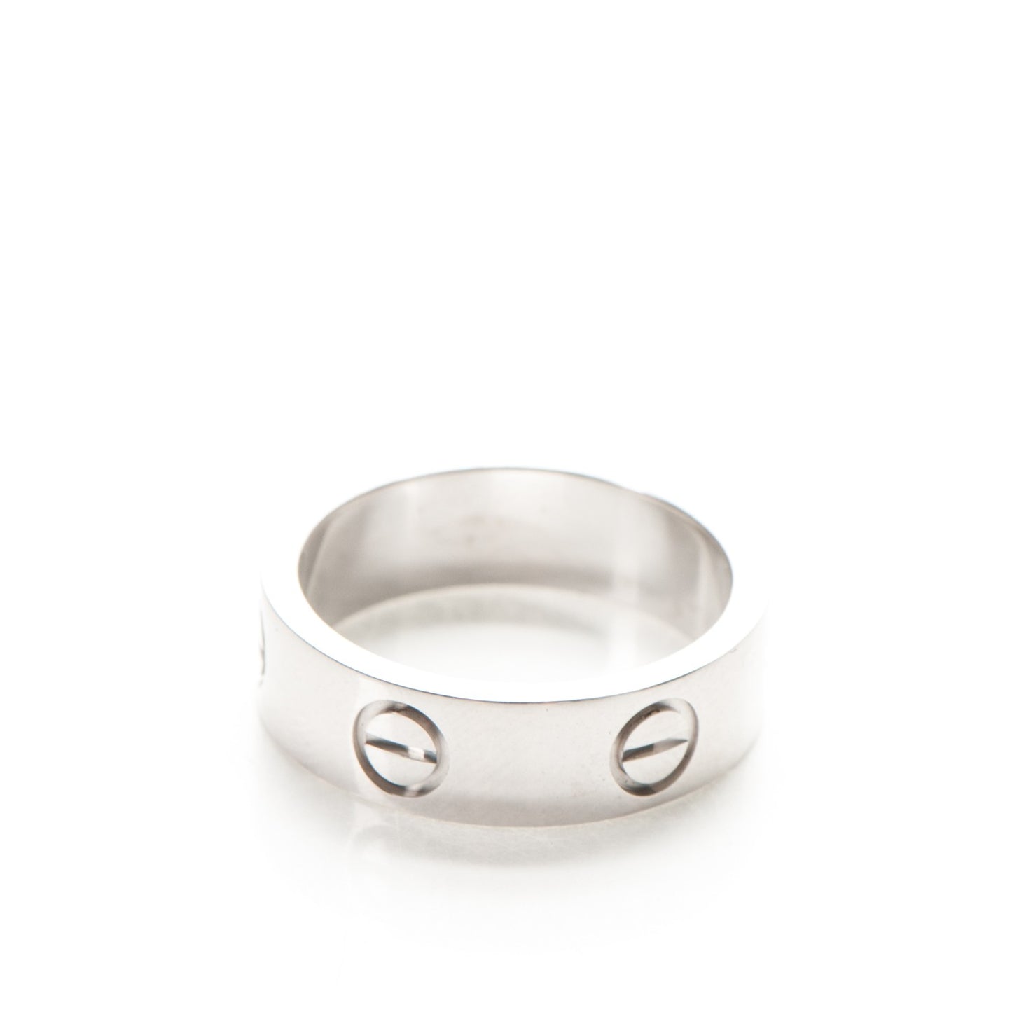 18K White Gold 5.5mm LOVE Ring 50 5.25