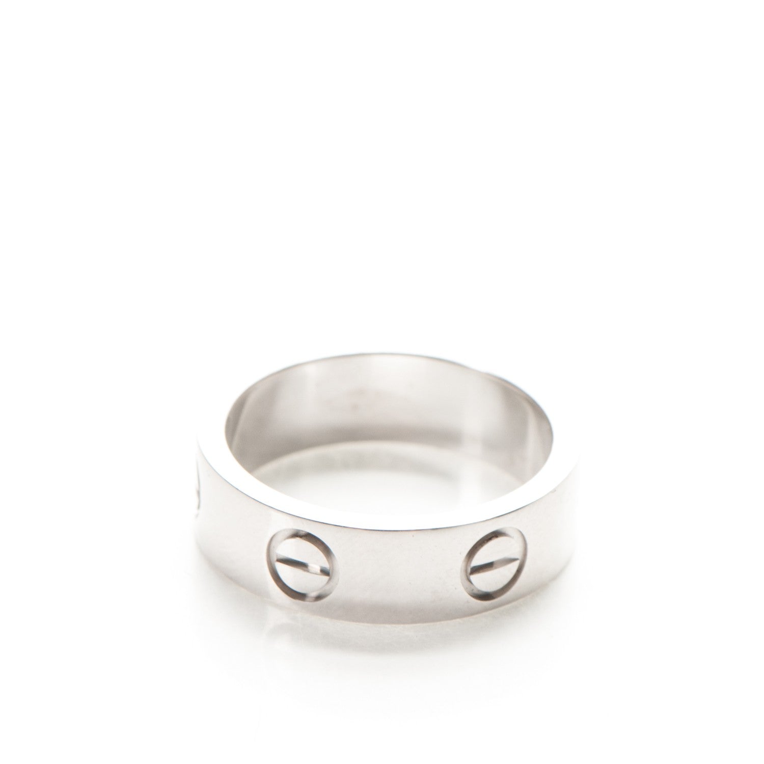 Cartier 18K White Gold 5.5mm LOVE Ring 50 5.25 3 of 4