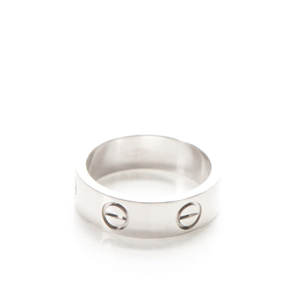 Cartier 18K White Gold 5.5mm LOVE Ring 50 5.25 3 of 4