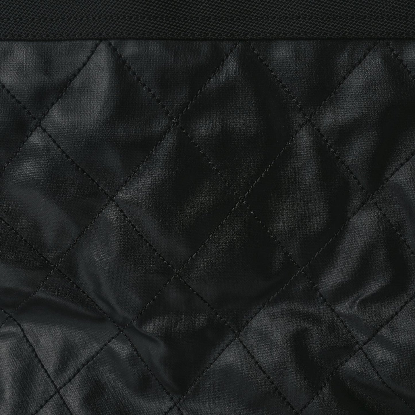 Coated Canvas Stitched XL Paris Biarritz Tote Black